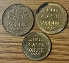 3 Vintage Auto Tokens - 2 Car Wash Tokens   1 Parking Token  no Cash Value      