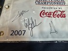 2007 Signed Phil Mickelson Ernie Els Camilo Villegas Championship Pin Flag