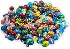 100 Pcs Assorted Glass Beads Lampwork Murano Bead Jewelry Making Crafting