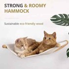 Cat Hammock Wall Mounted Wooden Kitten Hanging Bed Pet Furniture     Shelf T1y4