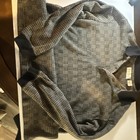 Crossings Men s Pullover Sweater L Gray black Herringbone Knit
