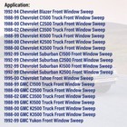 For Chevy Truck Inner   Outer Window Sweep Felt Seal Weatherstrip 4 Pc Kit Set