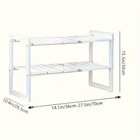 Under Sink Expandable Organizer 2-tier Cabinet Storage Shelf Rack Kitchen bath