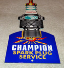 Vintage Champion Spark Plug Service 12  Enamel Metal Car Plugs Gasoline Oil Sign