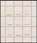 Sweden 1855 Arms Treskilling Yellow B 9 Sheet Mnh Reproduction Stamp Sv