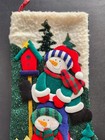 Vtg 2002 Snowman Holiday Christmas Stocking Multicolored Prima Creations 
