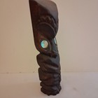 Vintage Maori Carved Wooden Tiki Totem Statue Figure  Rotorua New Zealand  7 