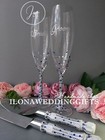 Swarovski Crystal Personalized Wedding Toast Glass Bling Sparkle Romantic Custom