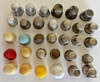Vintage Thimble Lot Of 32 Metal Plastic Taiwan Germany Rdo Porcelain Free Ship 