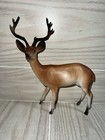 Buck Deer Figurine Christmas Hard Plastic 7 5  Vintage