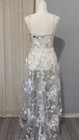 Ivory A-line Floral Ball Gown Applique Embroidered Tight Corset Evening Dress
