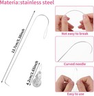 6 Pcs Large Eye Curved Beading Needles With 1pc Bead Needle Threader  5 3 Inch F