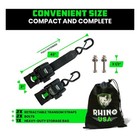 Rhino Usa Retractable Transom Tie-down Straps  2 Pack-stainless 