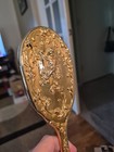 Vintage Heavy  Gold  Like Cherub Hair Brush - Nylon Bristles 