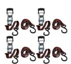 12ft X 1in Ratchet Tie-down Straps With S-hooks  4-pack     Heavy Duty