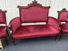 65725 Antique Victorian Loveseat Sofa  With 2 Chair S