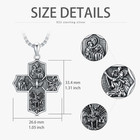 Patron Saint Necklace S925 Sterling Silver Four Way Cross Necklace St Michael st