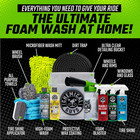 Car Wash Kit 14pc Foam Blaster Wash Bucket Towels Applicators Soaps Waxes Detail
