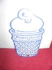 5x8 In Foster s Freeze Ice Cream Cone Sign Die Cut Heavy Metal Porcelain   Z 520