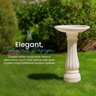 Union Products 17  Round Bird Bath  Outdoor Lawn And Garden Accessories  White