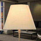 White Textured Fabric Empire Lamp Shade