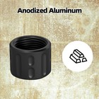 2 Pack Black Color Thread Protector 1 2   28  Aluminum