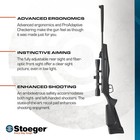 Stoeger S3000-c Compact  177 Cal Airgun Hardwood Fiber-optic Sights 4x32 Scope