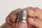 Antique Sterling Silver Thimble With Classic Design And Holes 6 22 Grams