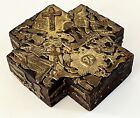 Estela Ogazon Signed Wood Metal Milagros Cross Crucifix Vtg Mexican Folk Art 2