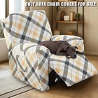 Printed Elastic Recliner Sofa Cover Side Pockets Home Decor Furniture Protection