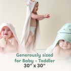 Hooded Baby Towel   Washcloth Set For Toddlers  Cotton Bear Beige