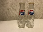 Vintage Glass Pepsi Cola Bottle Salt And Pepper Shakers Retro