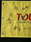2025 Tour Championship Fedex Cup Autographed Field Pin Flag - 14 Autographs