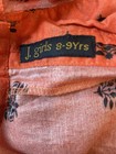 J  Girls Orange Kurta Size 8-9 Girls Long Sleeve Top Nice Print Cotton