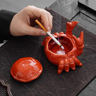Novelty Cool Crab Ashtray With Lid  Ceramic Unique Ash Tary For Cigarette Cigar