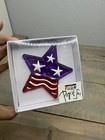 Demdaco Lori Siebert Glass Fusion Pop Ins Red White Blue Star Flag 4th Of July