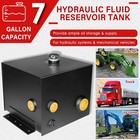 7 Gallon Hydraulic Fluid Reservoir Tank With Temp Gauge  Sight-gauge   Breather