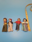 Handmade Peruvian Miniature Dolls And Boats Set Of 6