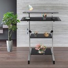 Adjustable Height Computer Table Rolling Laptop Desk Mobile Stand Up Desk Office