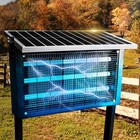 Solar Bug Zapper Outdoor Mosquito Zapper 4500v Waterproof Rechargeable Fly Trap