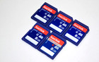 Lot Of 5 Sandisk 8gb Sd Sdhc Hd Video Flash High Speed Memory Card For Camera
