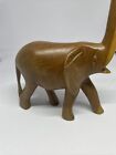 Vintage Antique Carved Wooden Elephant Wood Primitive Folk Trunk Up 6   
