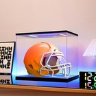Helmet Display Case Full Size Acrylic   Led Light Riddell Football Baseball Box