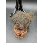 Vintage Fosse-troll Norway Hand Made Smiling Troll Figurine With Hair And Tag