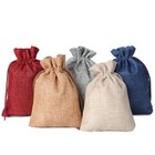 Wholesale  Wedding Hessian Burlap Jute Favor Gift Bags Drawstring Jewelry Pouch