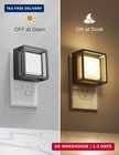 Led Night Light night Lights Plug Into Wall  2 Pack  3000k   Dusk-to-dawn Sensor