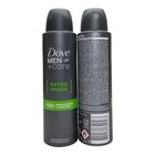 2 Pack  Dove Men Care Extra Fresh Anti-perspirant Deodorant Spray 150 Ml