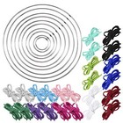Paquete De 10 Anillos De Metal De Varios Tama  os  Aros De Macram   Con 12 