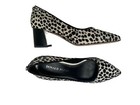Donald Pliner Calf Hair Cheetah Suzette Pump Heels Shoes Women   s 5 5 Point Toe