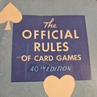 Vintage1941  the Official Rules Of Card Games 40th Edition  Paperback 